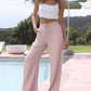 💜 LAST DAY PROMOTION - 50%OFF 💜 Lightweight Linen Pants Solid Color Drawstring Casual Pants - Breathable & Skin-Friendly