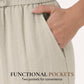 💜 LAST DAY PROMOTION - 50%OFF 💜 Lightweight Linen Pants Solid Color Drawstring Casual Pants - Breathable & Skin-Friendly
