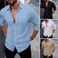 💜 LAST DAY PROMOTION - 50%OFF 💜Men's Button Down Long Sleeve Linen Shirts