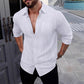 💜 LAST DAY PROMOTION - 50%OFF 💜Men's Button Down Long Sleeve Linen Shirts