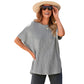 💜 LAST DAY PROMOTION - 50%OFF 💜 Women’s Loose Short Sleeve Knit Top – Soft, Breathable & Versatile for Daily Casual