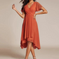 💜 LAST DAY PROMOTION - 50%OFF 💜Women's V-Neck Ruffled Asymmetrical Hem Dress