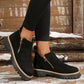 💜 LAST DAY PROMOTION - 50%OFF 💜 Women's Round-Toe Ankle Boots with Side Zipper
