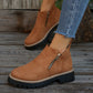 💜 LAST DAY PROMOTION - 50%OFF 💜 Women's Round-Toe Ankle Boots with Side Zipper
