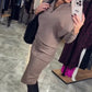 💜 LAST DAY PROMOTION - 50%OFF 💜Women's Casual Half Zip Tops ＆ Slit Skirt 2-Piece Set