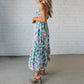 💜 LAST DAY PROMOTION - 50%OFF 💜Women's Floral Print Strap Flowy Dress
