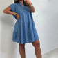 💜 LAST DAY PROMOTION - 50%OFF 💜 Women's Casual Solid Button-Down Short Dress