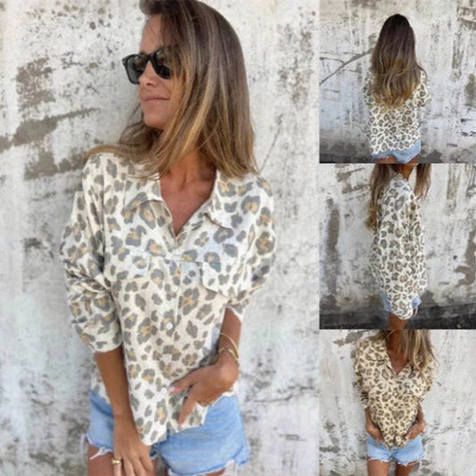 💜 LAST DAY PROMOTION - 50%OFF 💜 Women's Soft Casual Leopard Print Shirt
