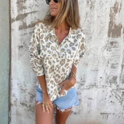 💜 LAST DAY PROMOTION - 50%OFF 💜 Women's Soft Casual Leopard Print Shirt