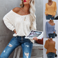 💜 LAST DAY PROMOTION - 50%OFF 💜 Graceful Loose V-Neck Pullover Knit Top