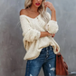 💜 LAST DAY PROMOTION - 50%OFF 💜 Graceful Loose V-Neck Pullover Knit Top