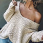 💜 LAST DAY PROMOTION - 50%OFF 💜 Graceful Loose V-Neck Pullover Knit Top