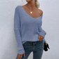 💜 LAST DAY PROMOTION - 50%OFF 💜 Graceful Loose V-Neck Pullover Knit Top