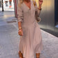 💜 LAST DAY PROMOTION - 50%OFF 💜 Women's V-Neck Solid Dress