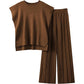 💜 LAST DAY PROMOTION - 50%OFF 💜 Women’s Cap-Sleeve Top & Wide-Leg Pants Set