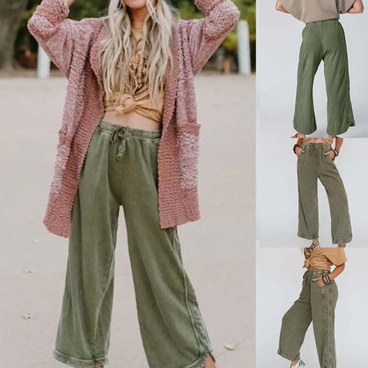 💜 LAST DAY PROMOTION - 50%OFF 💜 Women’s Comfortable Wide-Leg Elastic Waist Pants