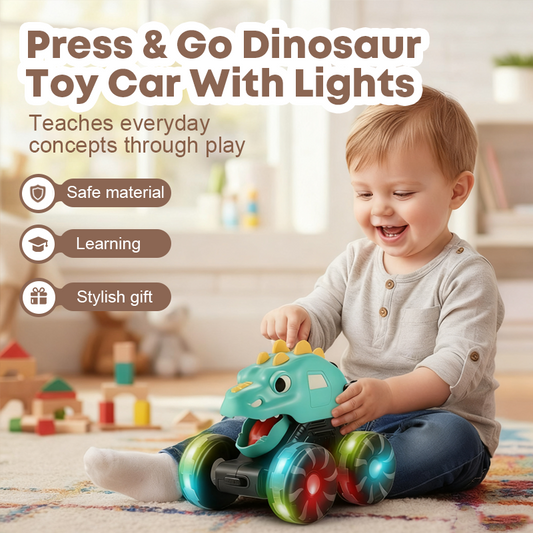 ✨Press & Go Dinosaur Toy Car With Lights