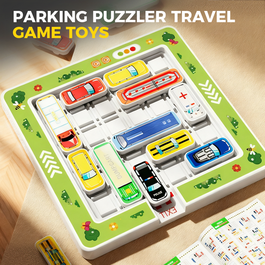 🚗 PARKING PUZZLER GAME - Educational Travel Toy with 60 Challenges, Develops Logic Skills for Kids Ages 6+, Compact Car-Themed Design 🧩✨