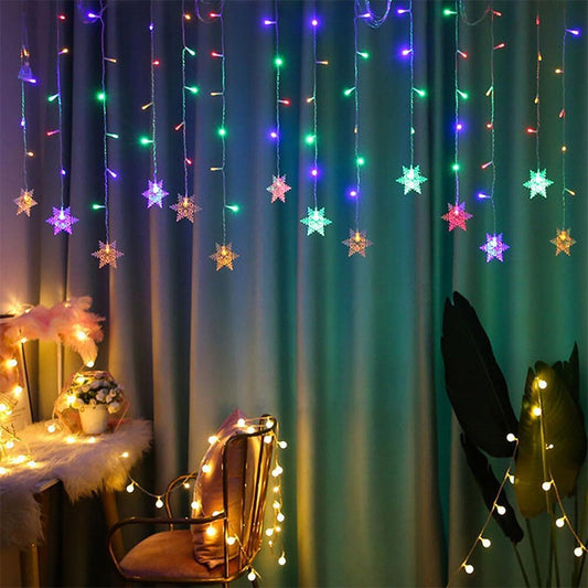 LED Snowflake Curtain String Lights❄️